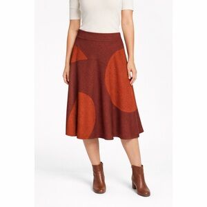 Paul Smith Black A-Line 100% Wool Abstract Skirt